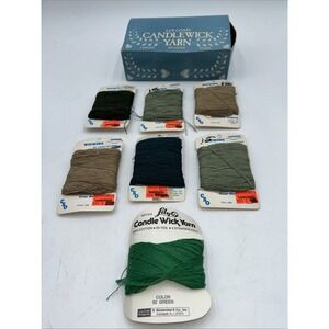 Candle Wick Yarn, Vintage Lot-Lily & CSO, New & Used Plus Box J & P Coats